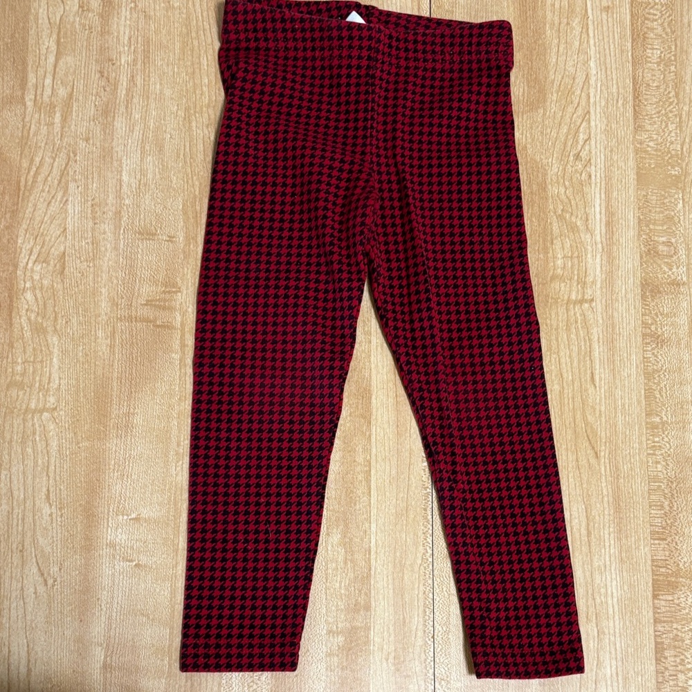 Carter's Red and Black Houndstooth Leggings